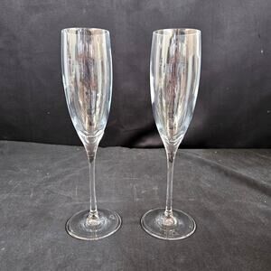 RCR Toscana Champagne Flutes Set of 2 Made in Italy Stamped Opened Box